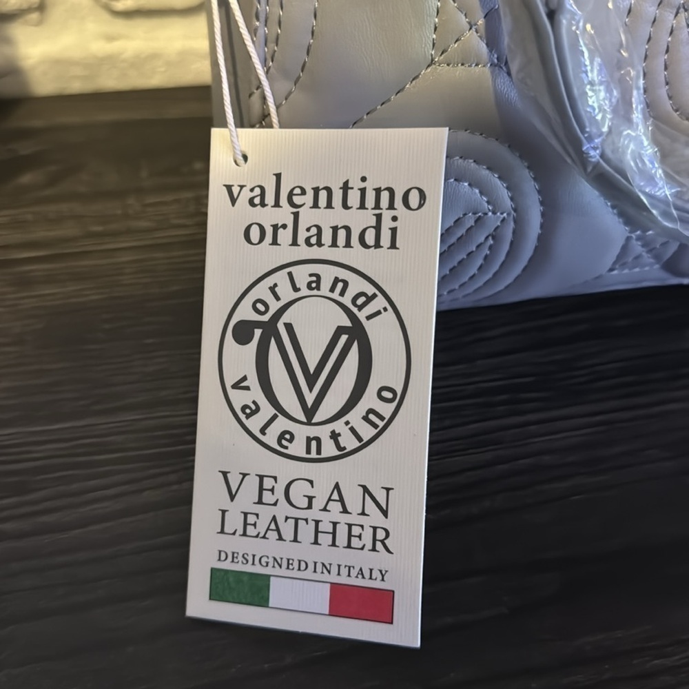 Valentino Orlando- Italian Gray Handbag - Picture 3 of 7